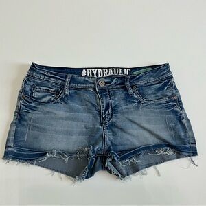 Hydraulic Juniors Distressed Blue Jean Shorts - Bailey Low Rise -  17/18